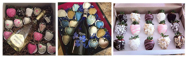 подарочный набор женщинам на 8 марта с цветами и сладостями с клубникой и шампанским