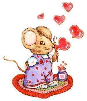 мышка любовь сердце сердечко любят друг друга