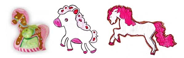 "Конь с розовой гривой" рисунок