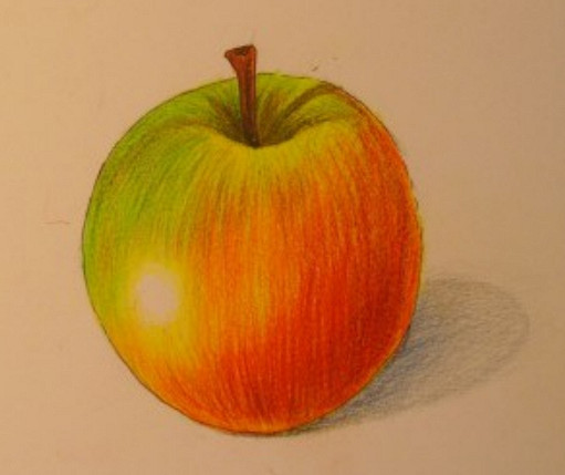 Как нарисовать яблоко поэтапно красиво для детей - мастер-класс