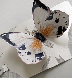 объемная открытка с бабочкой