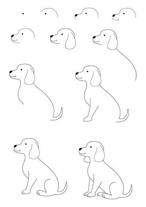 рисунок собака