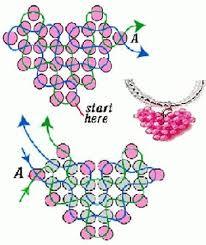 схема плетения сердца из бисера