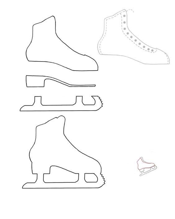 рисунок коньки поэтапно карандашом