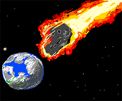рисунок с метеоритом