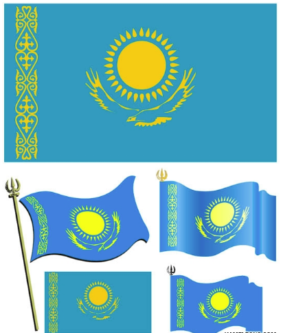 Как нарисовать флаг казахстана