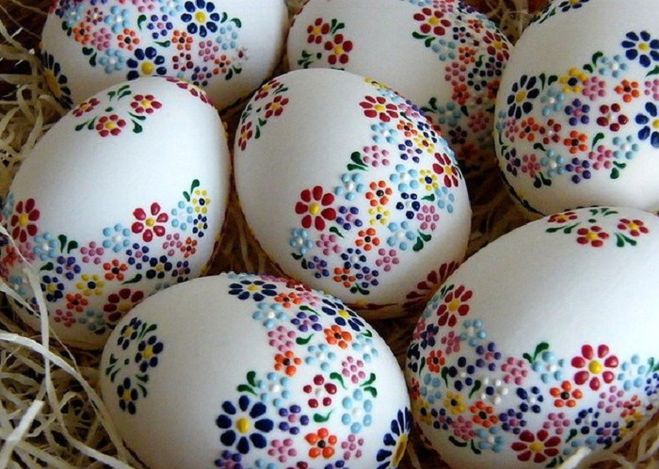 Как расписать пасхальны5 яйца краска