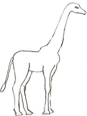 как рисовать жирафа 4