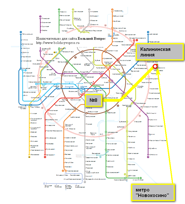 Карта москвы новокосино