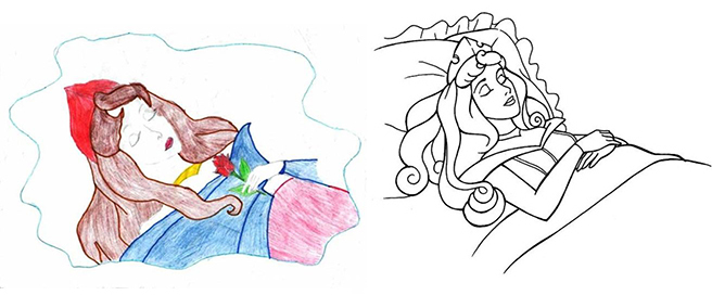 Жуковский "Спящая царевна" рисунок
