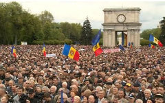 митинг в Молдавии