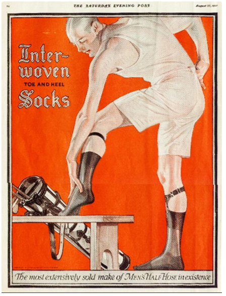 подтяжки для носков, реклама 1927