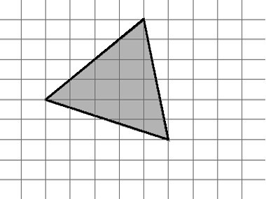 Треугольник на клетчатой бумаге 1x1 см
