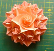 Роза оригами видео
