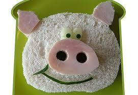 бутерброды свинки, детский стол со свинками, новогодний детский стол в год свиньи