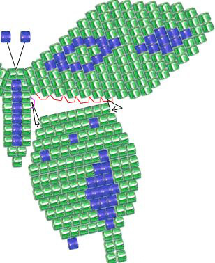 бабочка из бисера плетение своими руками схема