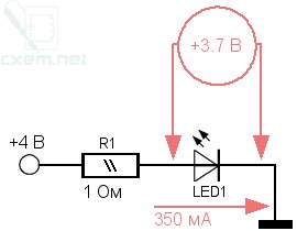 рассчет резистора для светодиода