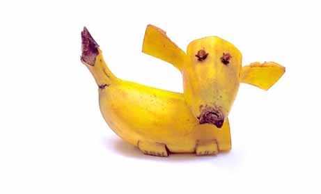 собака из банана своими руками
