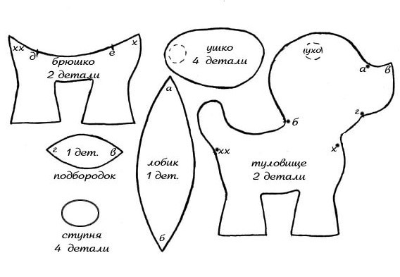 как сшить собаку игрушку