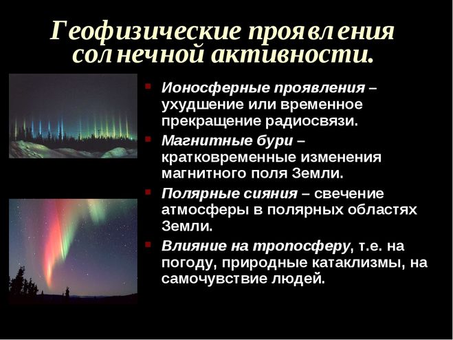 Влияние солнечной активности на процессы происходящие на земле презентация