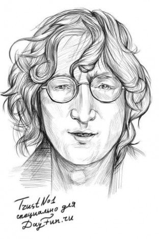 Как нарисовать Джона Леннона