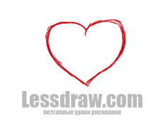 Сердце аниме День Святого Валентина рисунок открытка