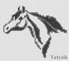 схема вышивки лошади крестом