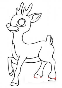 как рисовать оленя 6