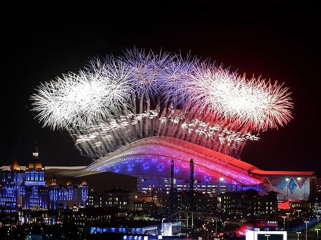 фотографии с церемонии открытия Олимпиады в Сочи-2014