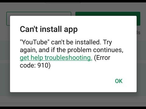 Ошибка код 910 плей маркет