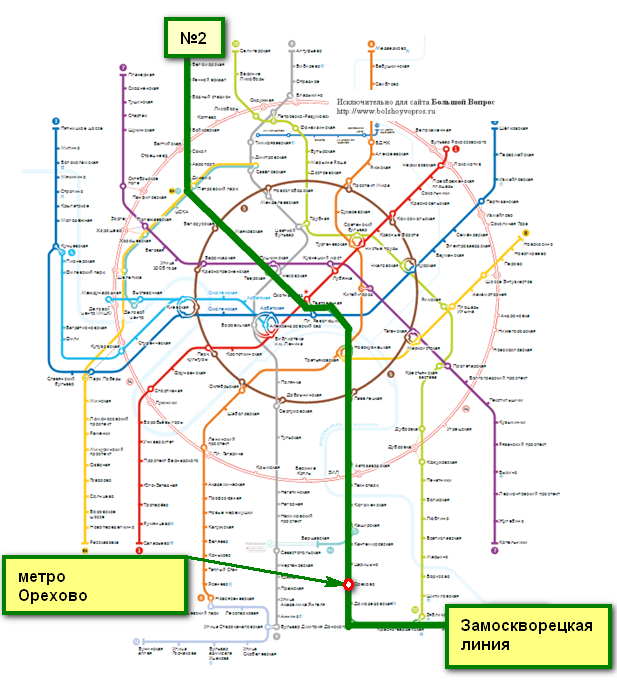 Метро ореховая в москве схема