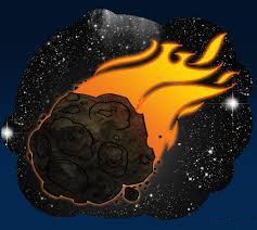 рисунок с метеоритом поэтапно