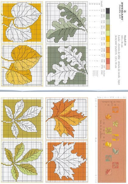 Как сделать вышивку на тему Осень, схемы осенние вышивки крестом, вышивка крестом осень. Осенние листики схемы вышивки крестом, жёлуди схемы вышивки крестом, грибы схемы вышивки крестом