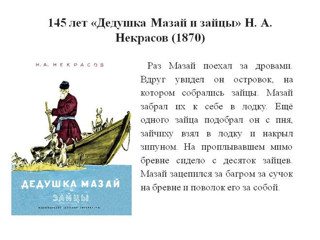 Дедушка мазай и зайцы презентация 3 класс школа россии