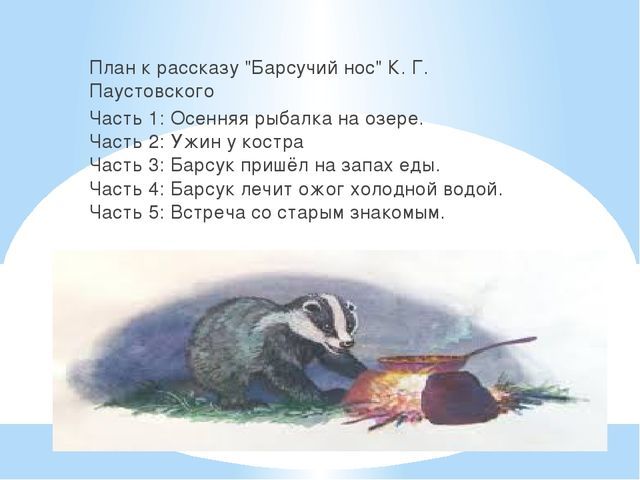 Основная мысль рассказа барсучий нос