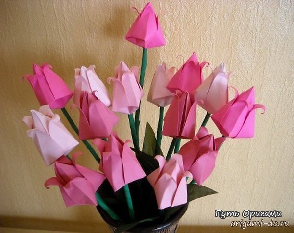 оригами тюльпан фото
