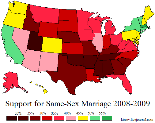 отношение к однополым бракам в США