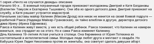 Ничто не случается дважды краткое содержание 2. Краткое содержание серий. Ничто не случается дважды краткое содержание серий. Ничто не случается краткое содержание всех серий. Ничто не случается дважды краткое содержание всех серий.