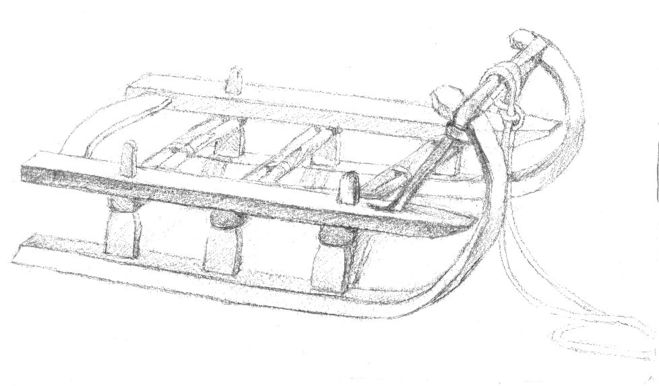 Сани рисунок карандашом. Санки чунки. Деревянные санки чунки. Старинные сани рисунок. Сани карандашом.