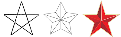 рисунок со звездой на 9 мая