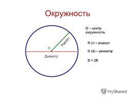 радиус окружности, диаметр окружности