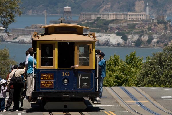 Трамвай; Канатный трамвай; Сан-Франциско; Принцип действия