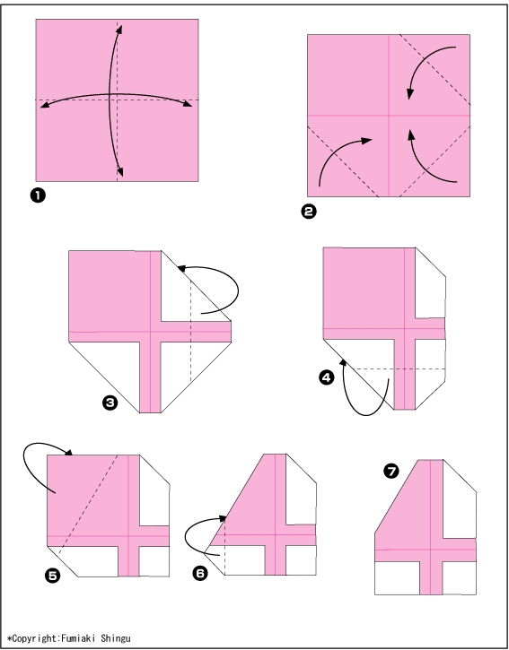 цифра 4 оригами схема