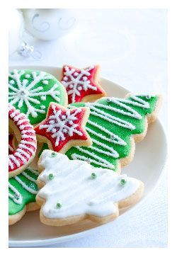 рождественское печенье с глазурью