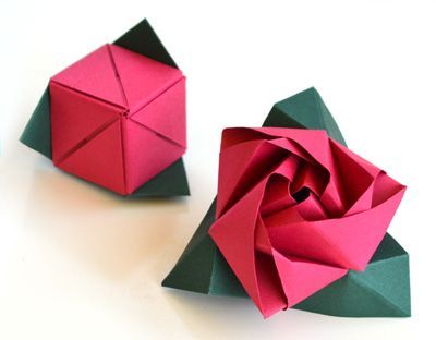 роза-куб оригами