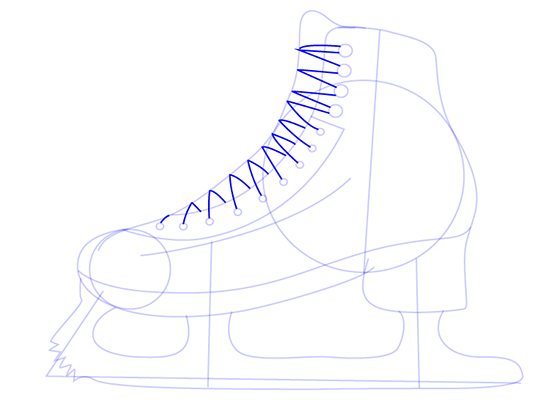 рисунок коньки поэтапно карандашом