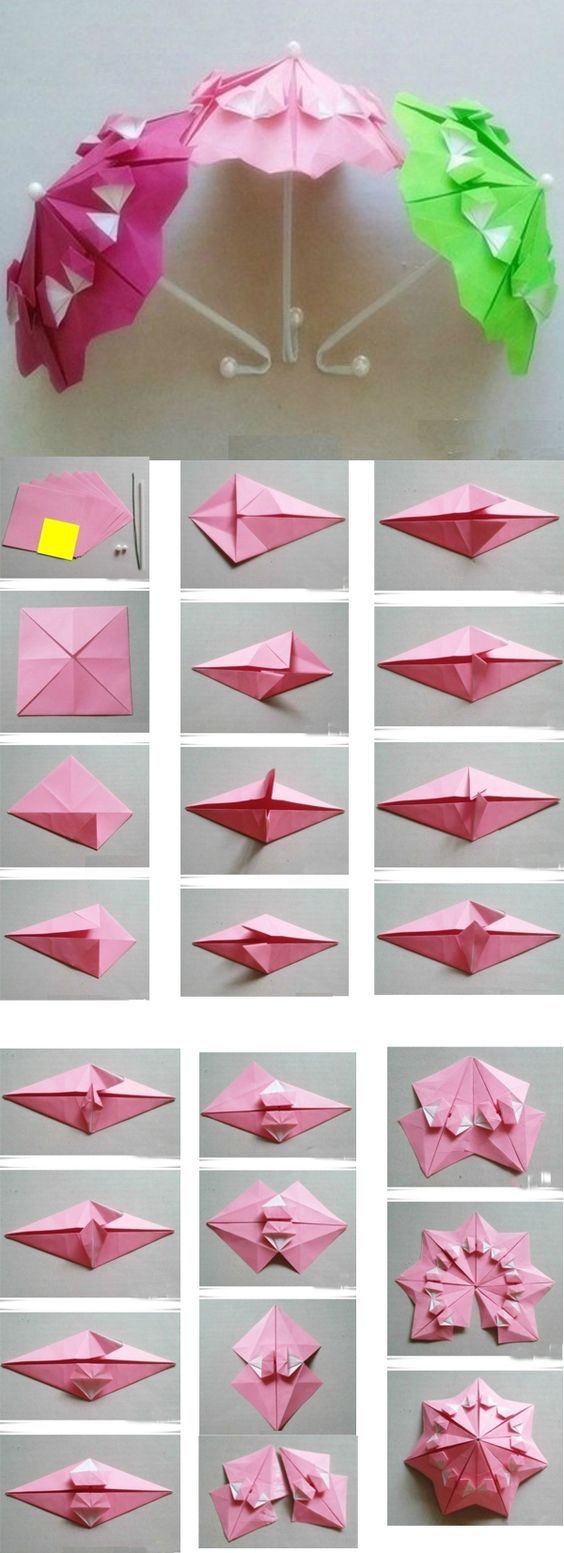 зонтик в технике оригами своими руками мастер-класс