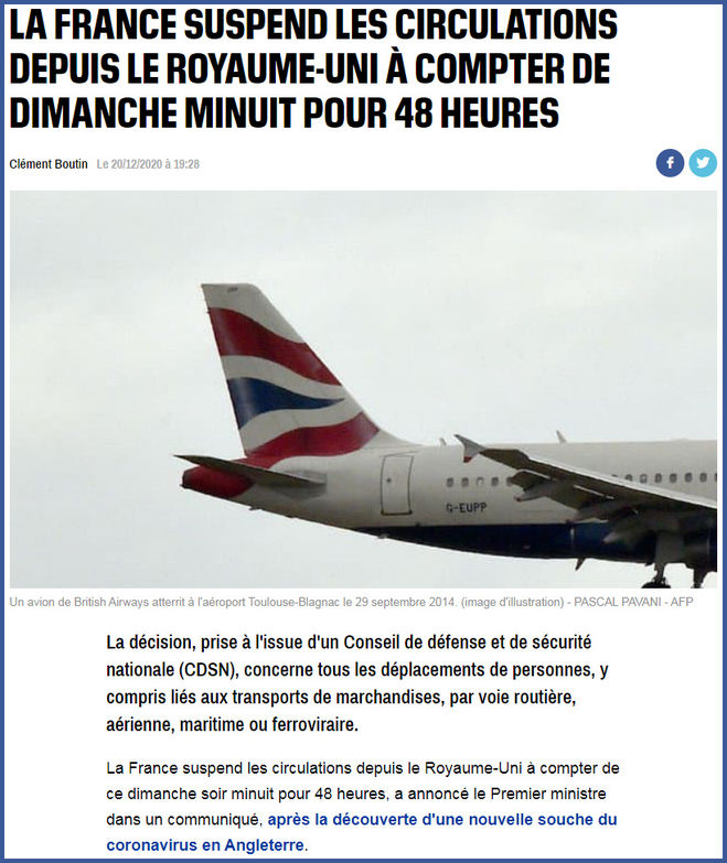Франция приостановила все транспортные сообщения с Великобританией