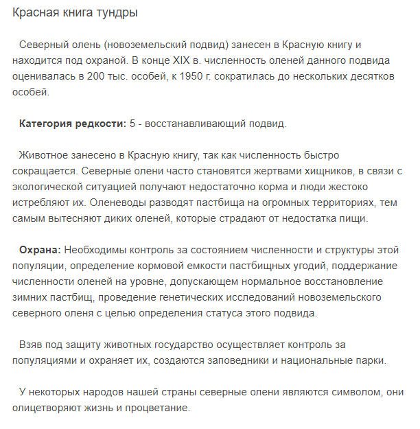 Рассказ о северном олене 4 класс окружающий мир