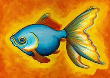Золотая рыбка к сказке из стихотворения Бальмонта